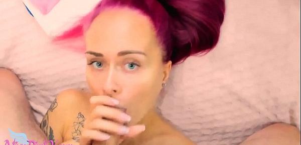  Girl With Pink Hair Deepthroat and Ass Fucking during Play Pussy Sex Toy